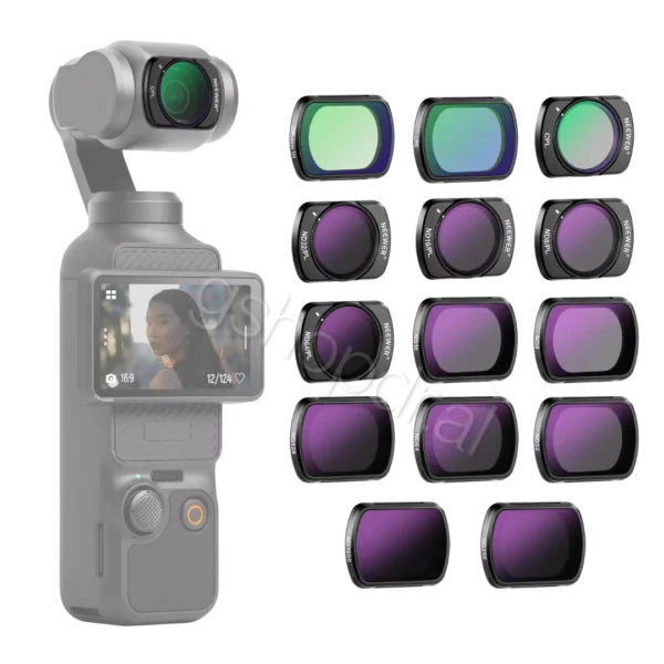 NEEWER FL-P10 14-Pack Magnetic ND & CPL & Effect Filter Set for DJI Osmo Pocket 3
