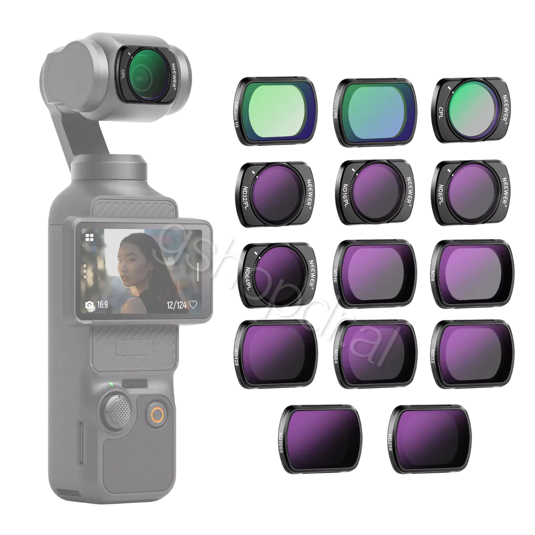 NEEWER FL-P10 14-Pack Magnetic ND & CPL & Effect Filter Set for DJI Osmo Pocket 3 (1) NEEWER FL-P10 14-Pack Magnetic ND & CPL & Effect Filter Set for DJI Osmo Pocket 3