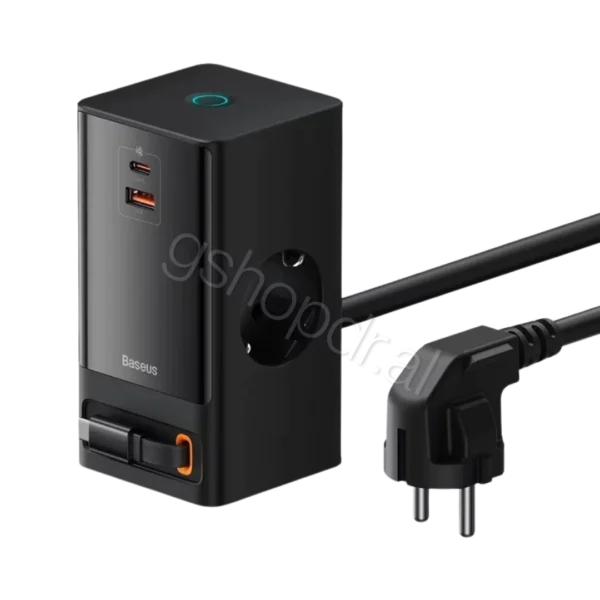 Baseus PowerCombo Tower PowerStrip 65W 2Ac+1U+1C+Retractable-C