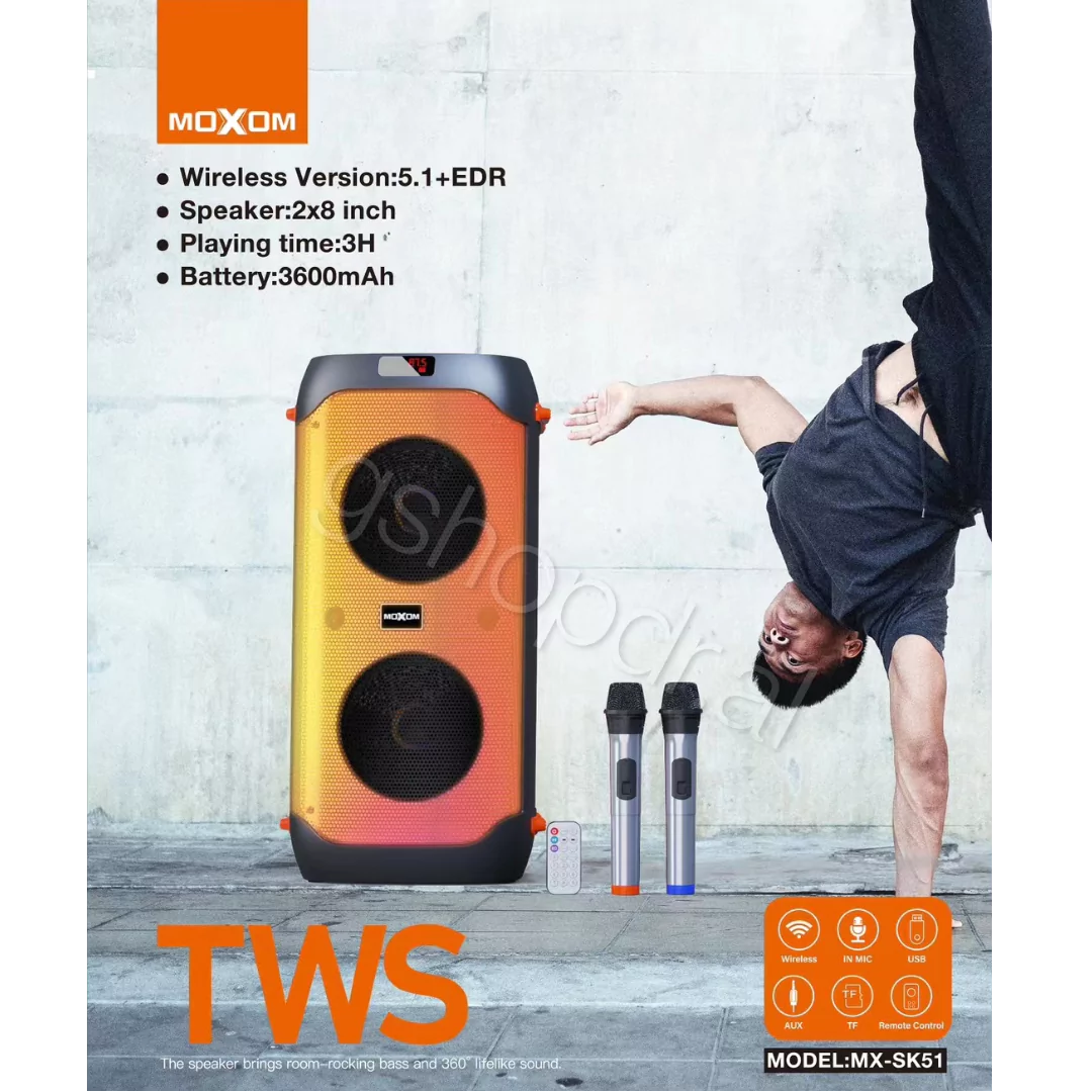 Wireless Speaker MX-SK51 Moxom (3) Wireless Speaker MX-SK51 Moxom Tirane