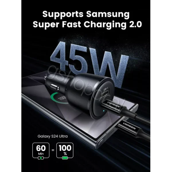 Karikues per makine UGREEN 63W USB C Car Charger EC701