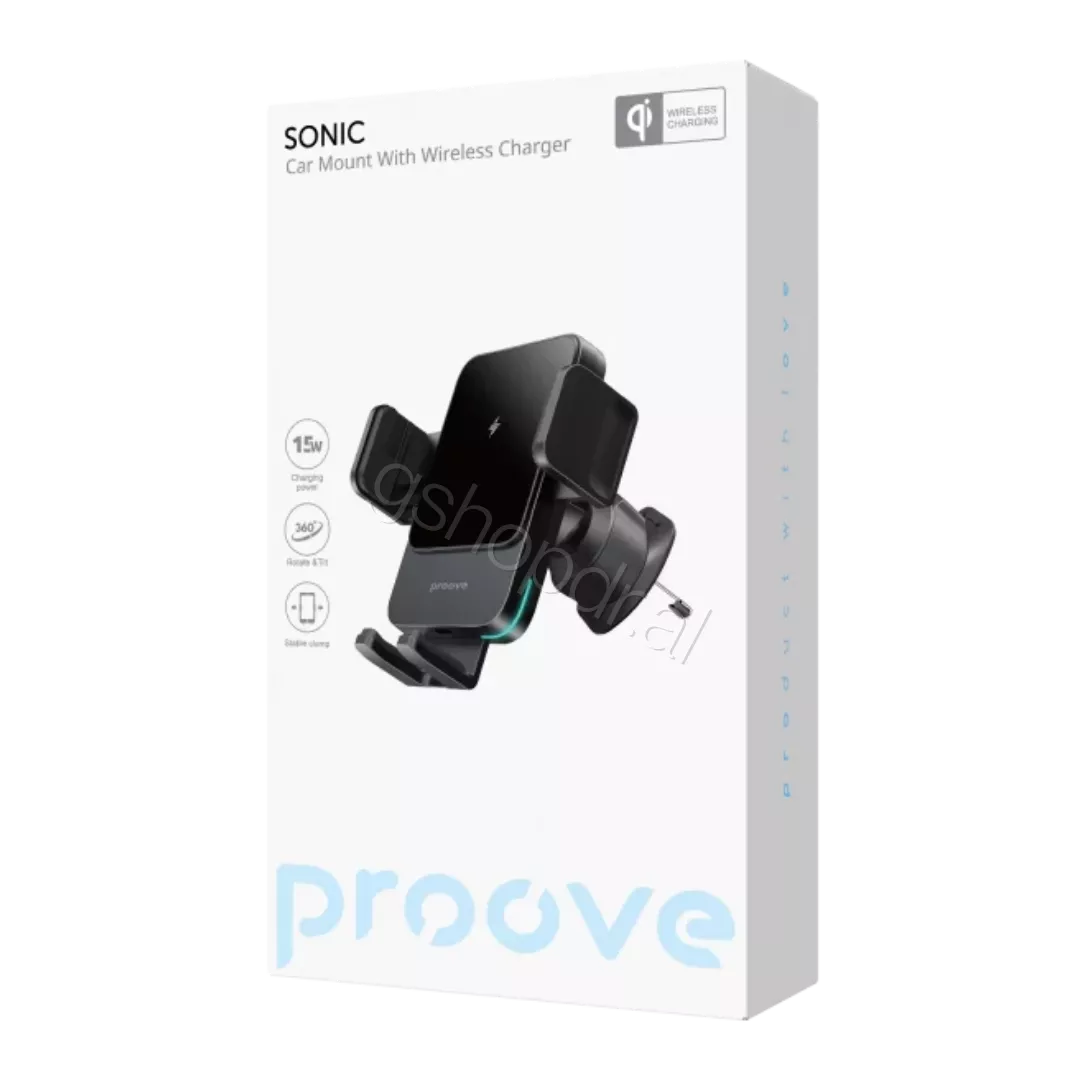 Car Mount With Wireless Charger Proove Sonic 15W (2) Car Mount With Wireless Charger Proove Sonic 15W Durres