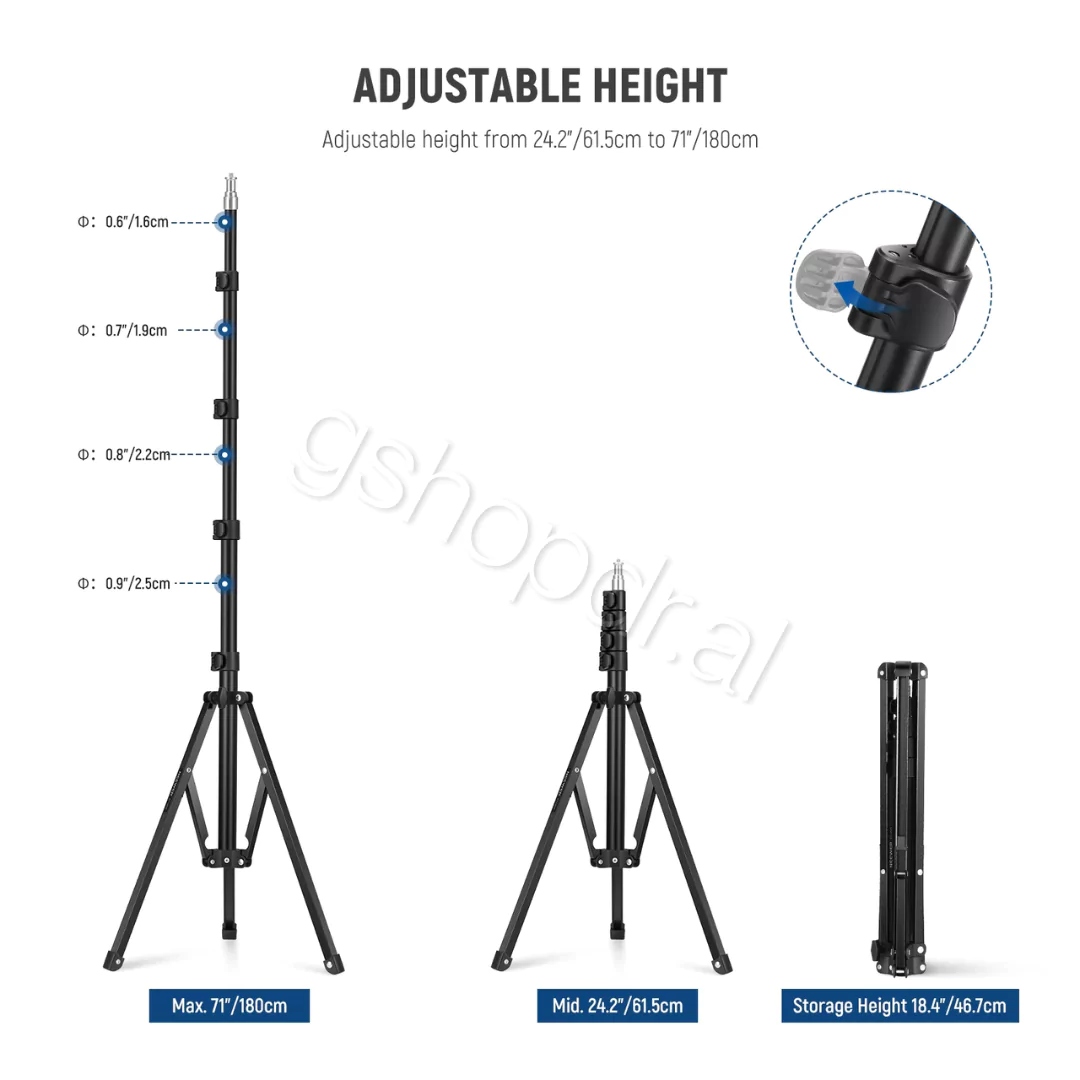 Mbështetëse drite portative NEEWER ST180R 180cm