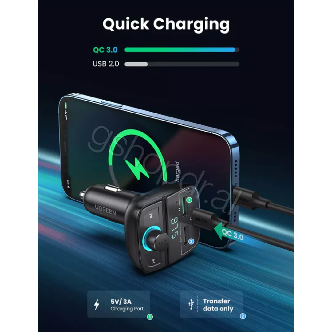 UGREEN Bluetooth FM Transmitter CD229 Cmimi