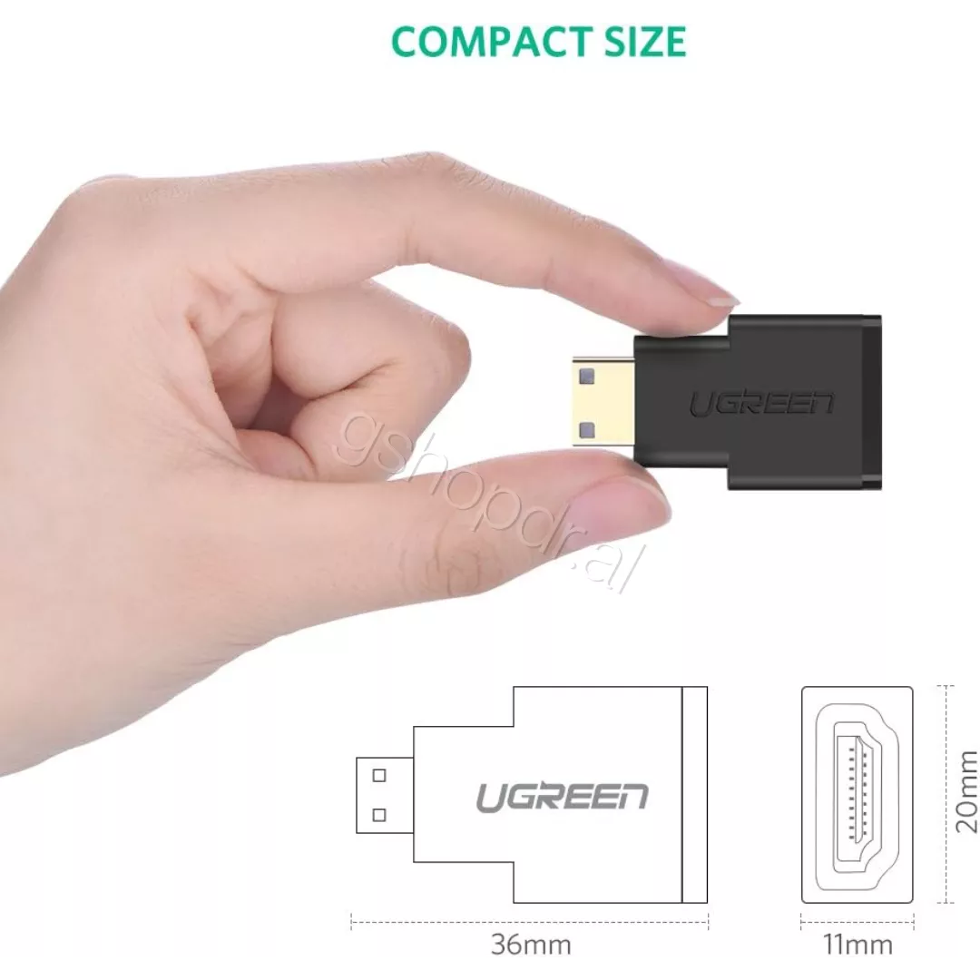 Ugreen Mini HDMI Male to HDMI Female Adapter 20101 Cmimi Tirane