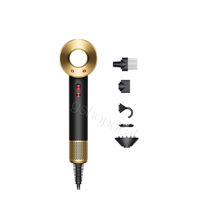 Dyson Supersonic HD07 Onyx Gold me të gjithë aksesorët origjinalë të stilimit