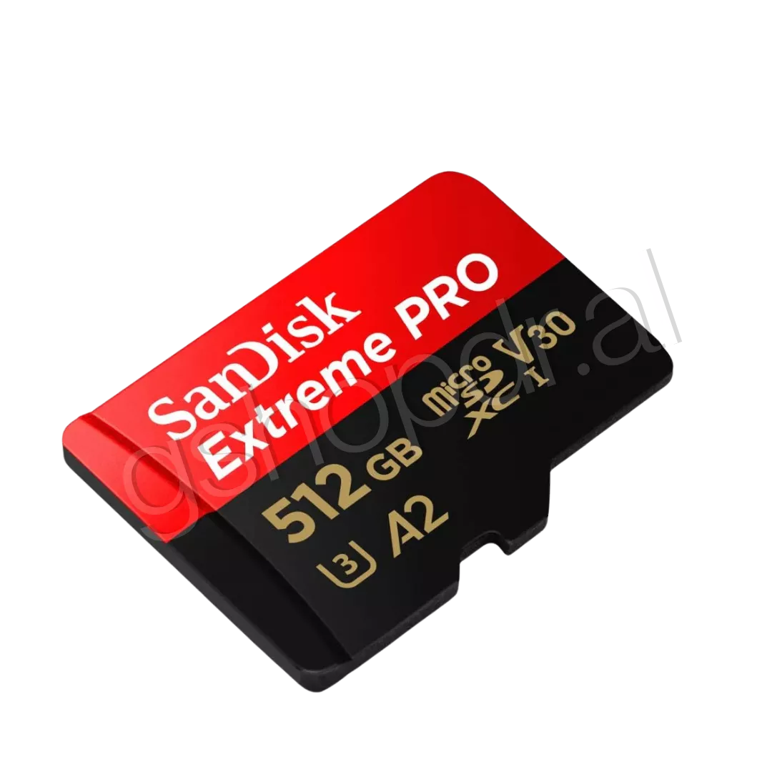 SanDisk Extreme PRO microSDXC 512GB pamje anësore e kartës së memories
