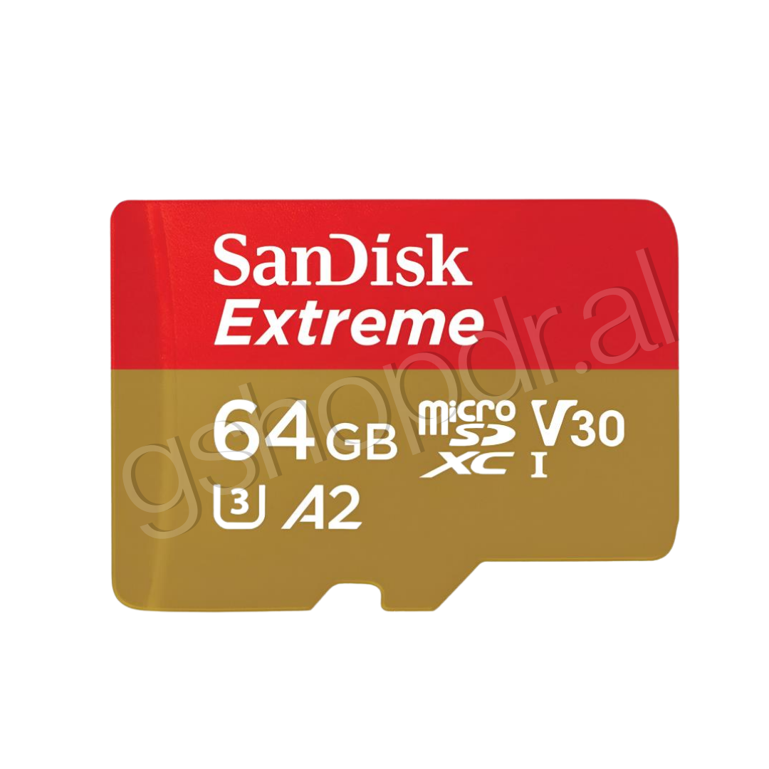 SanDisk Extreme microSDXC 64GB kartë memorie për video 4K UHD