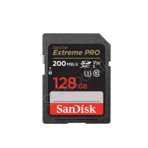SanDisk Extreme PRO SD Card 128GB UHS-I V30 U3 me shpejtësi deri në 200MB/s për kamera dhe video 4K