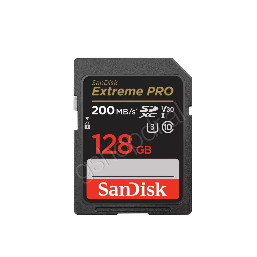 SanDisk Extreme PRO SD Card 128GB UHS-I V30 U3 me shpejtësi deri në 200MB/s për kamera dhe video 4K