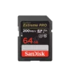 SanDisk Extreme PRO SD Card 64GB SanDisk Extreme PRO SD UHS-I Card 64GB 200MB/s V30 U3 kartë memorie profesionale